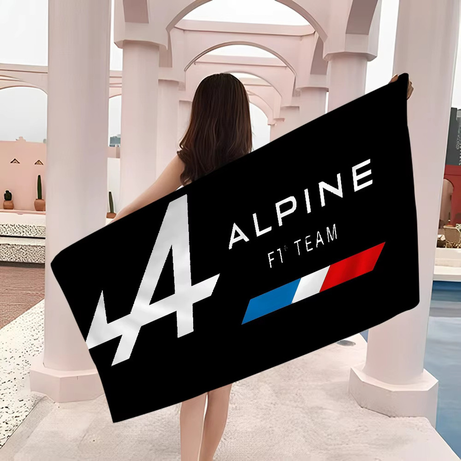 A-Alpine Automobile Mikrofaserdecke mit Grafikdruck, schnell trocknendes und super saugfähiges Strandtuch aus Polyester - Bild 6