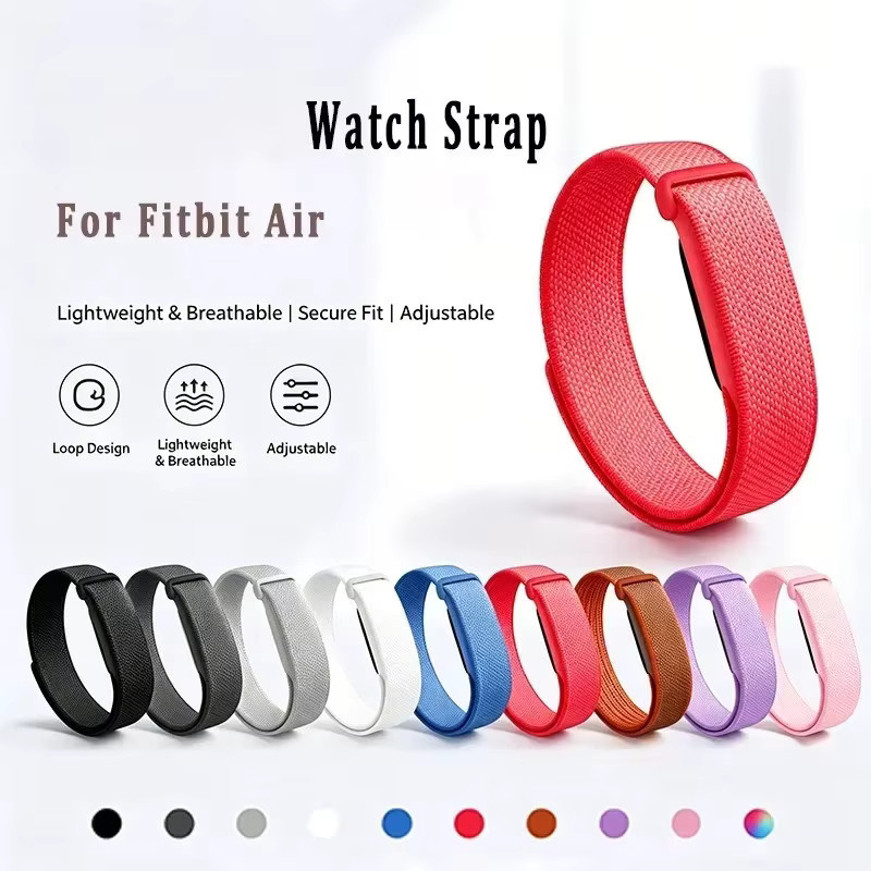 Atmungsaktives Nylon Sportarmband für Google Fitbit Air in Grau (Unisex) - Bild 2