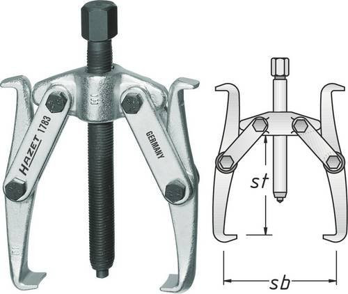 Hazet Universal-Abzieher 2-armig silber 1783-22 - Bild 1