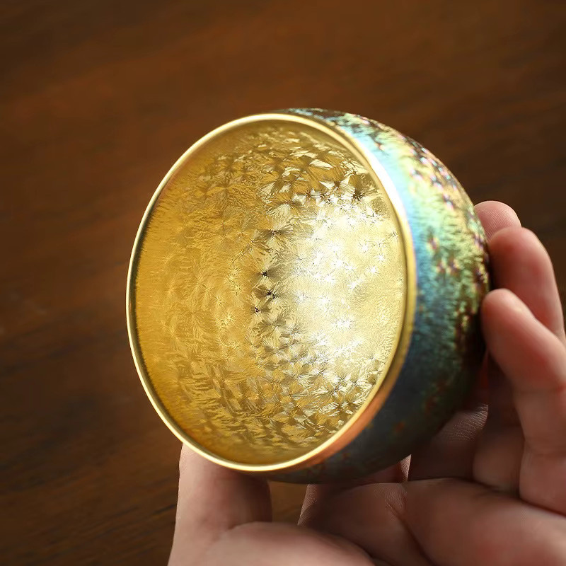 Master Cup Teeschale aus Keramik mit Untertasse, vergoldet in Bunt, Silber und Gold - Bild 3