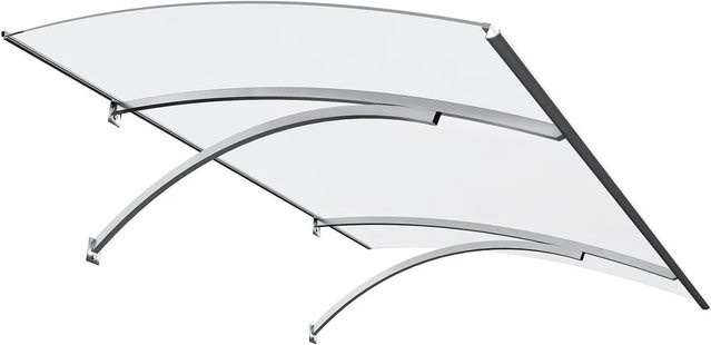 Roro Vordach V153 aus Edelstahl und Acrylglas transparent B/T/H: 120 x 85 x 25 cm - Bild 1