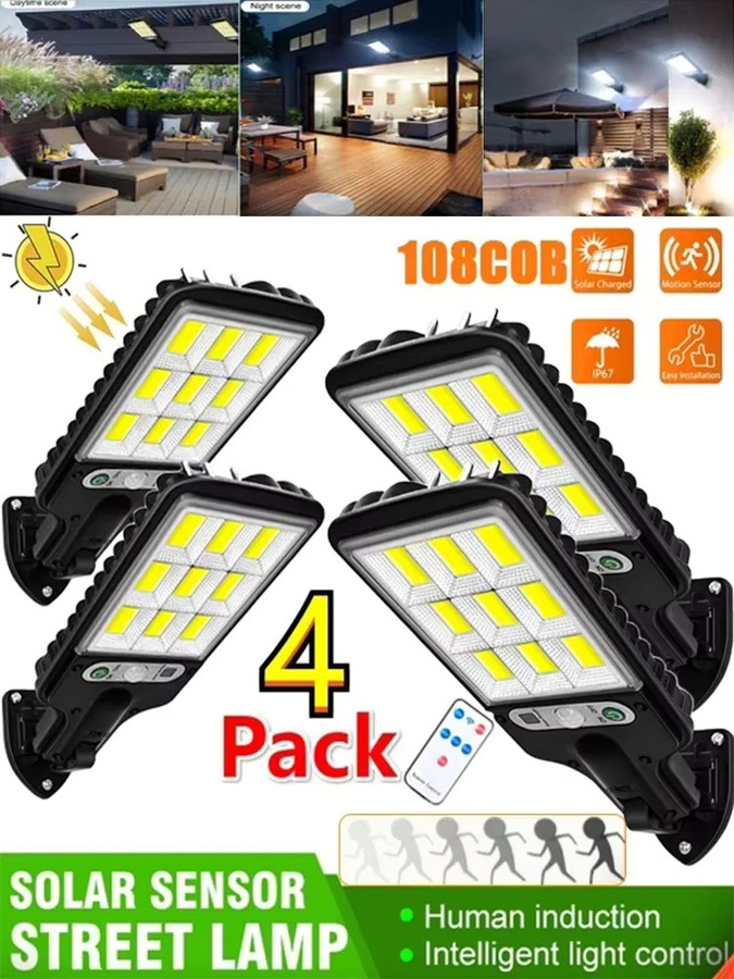 Super-Cheese Solar-Außenleuchte mit 200 COB LED, Bewegungsmelder und 3 Modi, wasserdichte Sicherheitsbeleuchtung in Schwarz für Garten, Terrasse und Hof - Bild 7