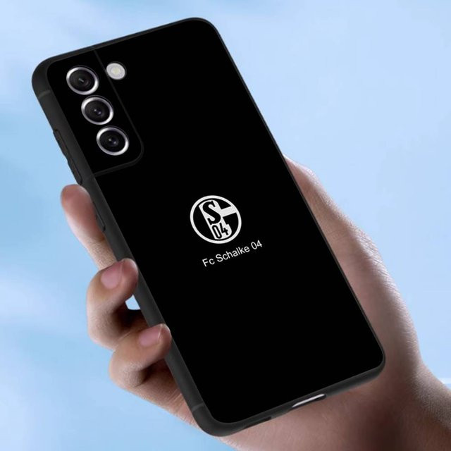 Schalke 04 Handyhülle aus weichem TPU für Samsung Galaxy S25 S23 S22 S21 S20 S10 Ultra Plus FE 5G in Schwarz - Bild 1