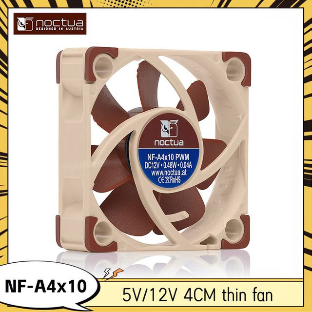 Noctua A4x10 Gehäuselüfter mit 4-Pin PWM Temperaturregelung, 4 cm - Bild 1