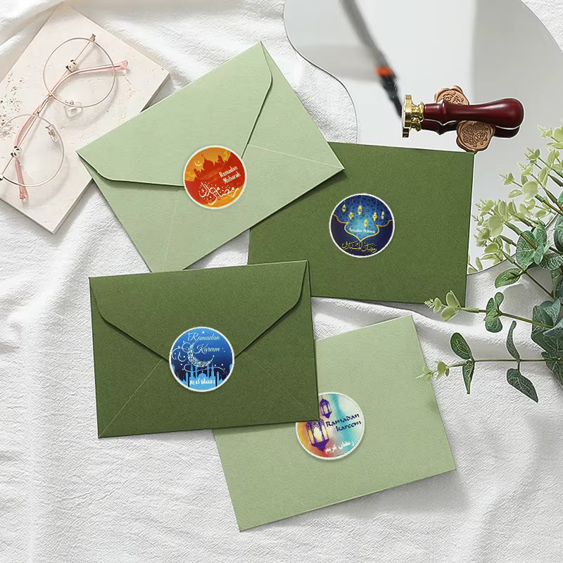 60 Stück Eid Mubarak Aufkleber für Geschenkboxen und Siegeletiketten als Ramadan Kareem Dekoration und islamisches Partyzubehör - Bild 2