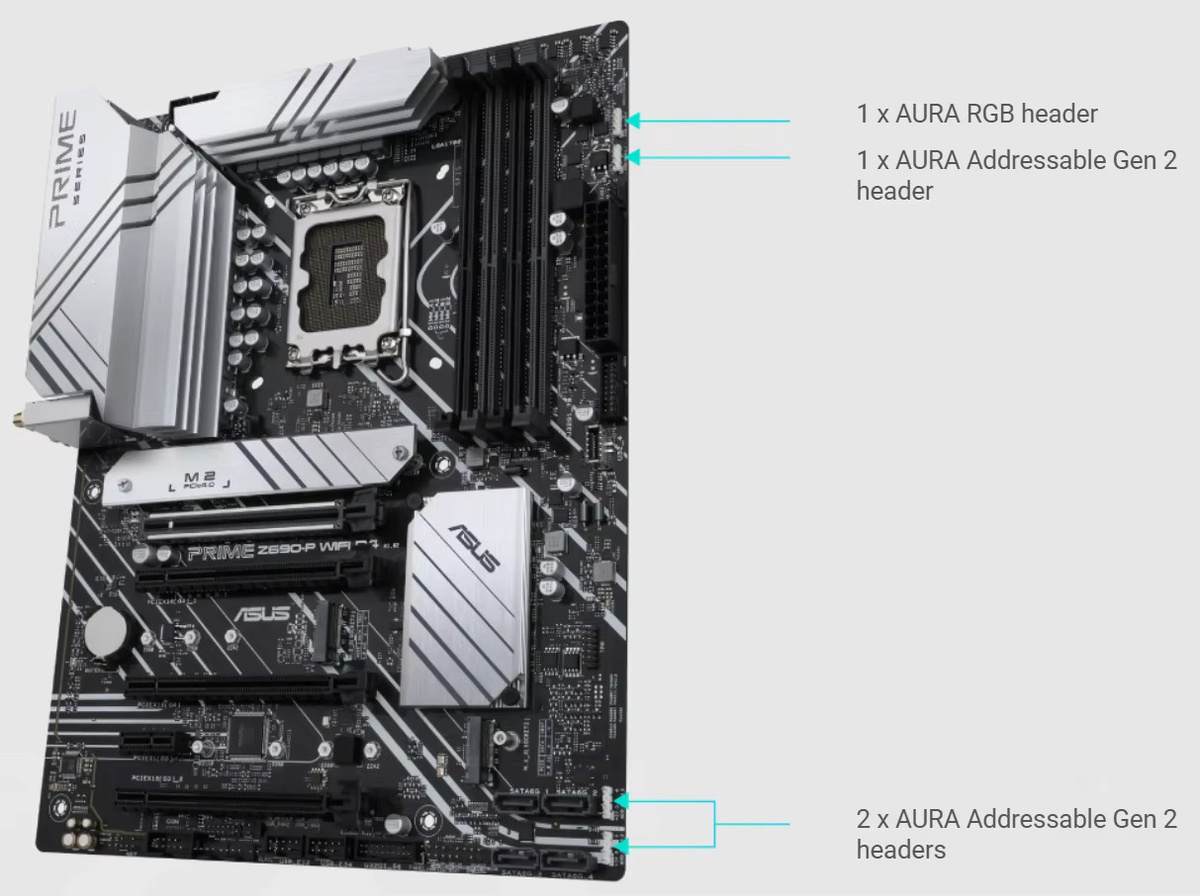 Asus PRIME Z690-P WIFI D4 ATX Mainboard mit Sockel LGA1700 und DDR4 Support in Schwarz - Bild 3