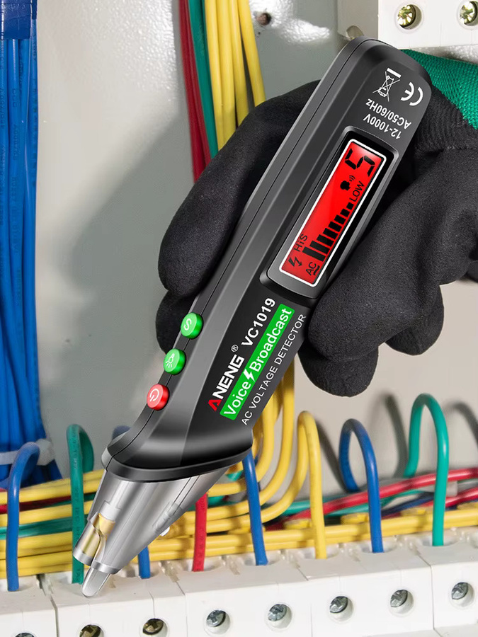 ANENG Infrarot-Laser-Sprachalarm NCV-Tester Set VC1019/AC27/AC28 mit LCD-Spannungsprüfer und 30mA RCD-Schaltkreis-Polaritätsprüfgerät - Bild 5