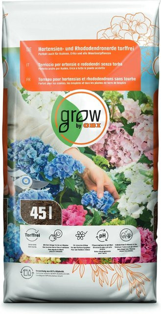 GROW by OBI Hortensien- und Rhododendronerde torffrei Spezialerde für Moorbeetpflanzen - Bild 1