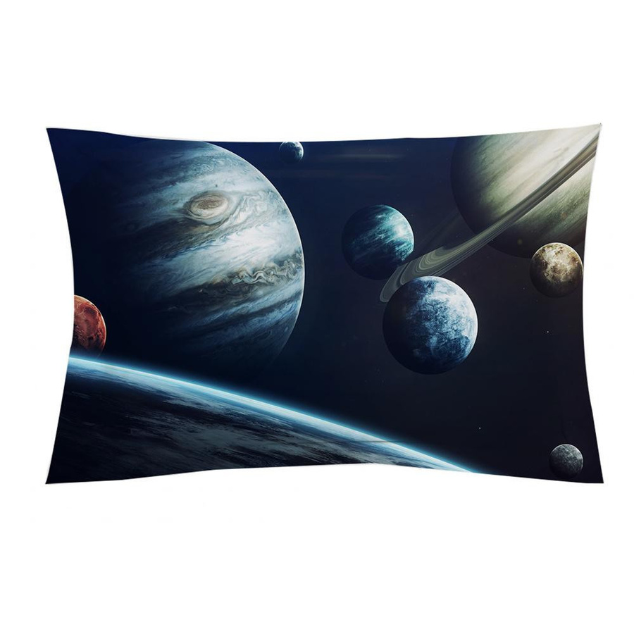 JMG Household Supplies Bettwäsche-Set mit 3D Weltraum Planeten Druck aus Polyester, 3-teilig, Multicolor, B/H: 135 x 200 cm - Bild 4