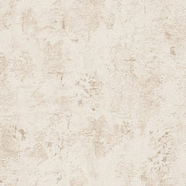 PROFHOME Spachtel Putz Tapete Struktur Matt in Creme Beige, Vlies-Tapete, Breite: 0,53 m, Länge: 10,05 m - Bild 1