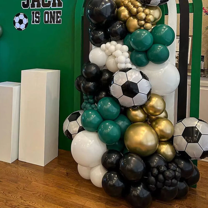 LQVYI Fußball Ballon Bogen Girlande Set mit 113 Teilen für Kinder Geburtstagsdekoration in Mehrfarbig - Bild 2