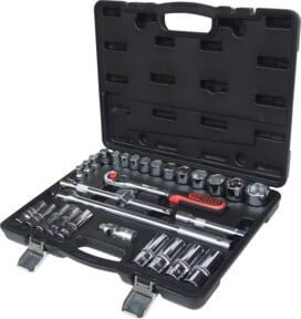 KS Tools CHROMEplus Steckschlüssel-Satz 1/2 Zoll, 30-teilig, Silber - Bild 1