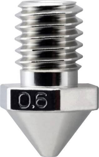 Micro-Swiss 3D Drucker Düse aus Messing für FlashForge Guider 3 und Guider 3 Plus, 0.6mm, Silber - Bild 1