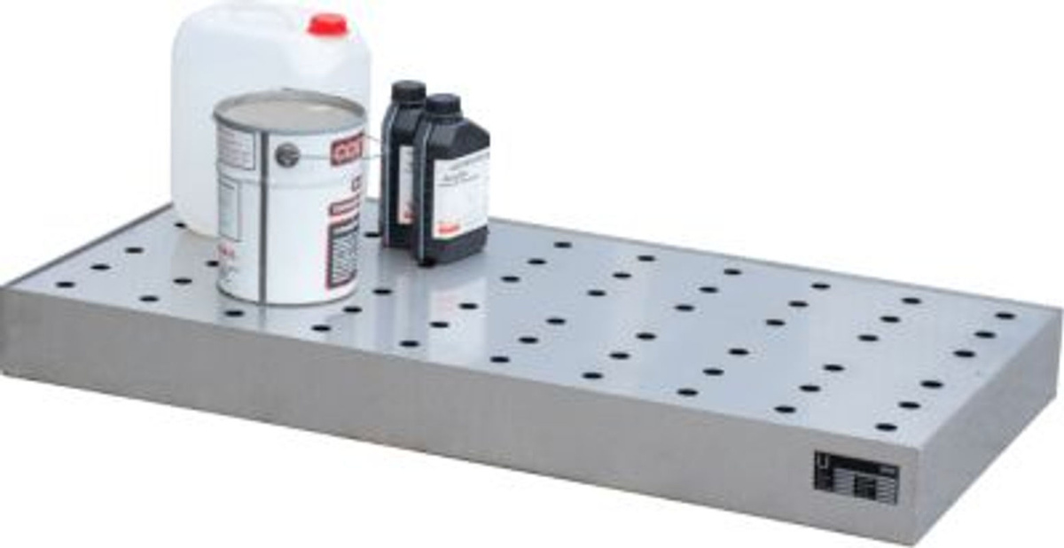 Bauer Südlohn Kleingebindewanne KGW-P 3/M V4A aus Edelstahl in Silber, B/T/H: 80 x 120 x 12 cm - Bild 2