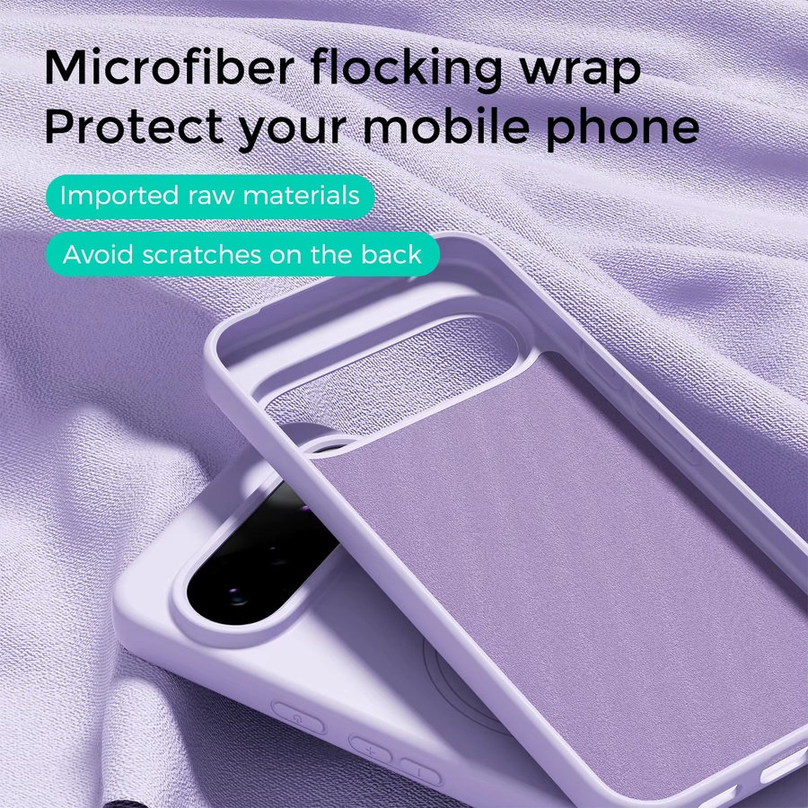 MagSafe Flüssigsilikonhülle für Google Pixel 11, 10, 9 Pro XL, 10A und 9A in Purple, magnetische kabellose Ladefunktion, weiche stoßfeste Schutzhülle - Bild 1