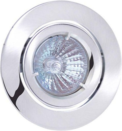 Runder Spot-Einbaurahmen aus Metall für GU10/GU5.3 in Chrom, modern gestaltet - Bild 1