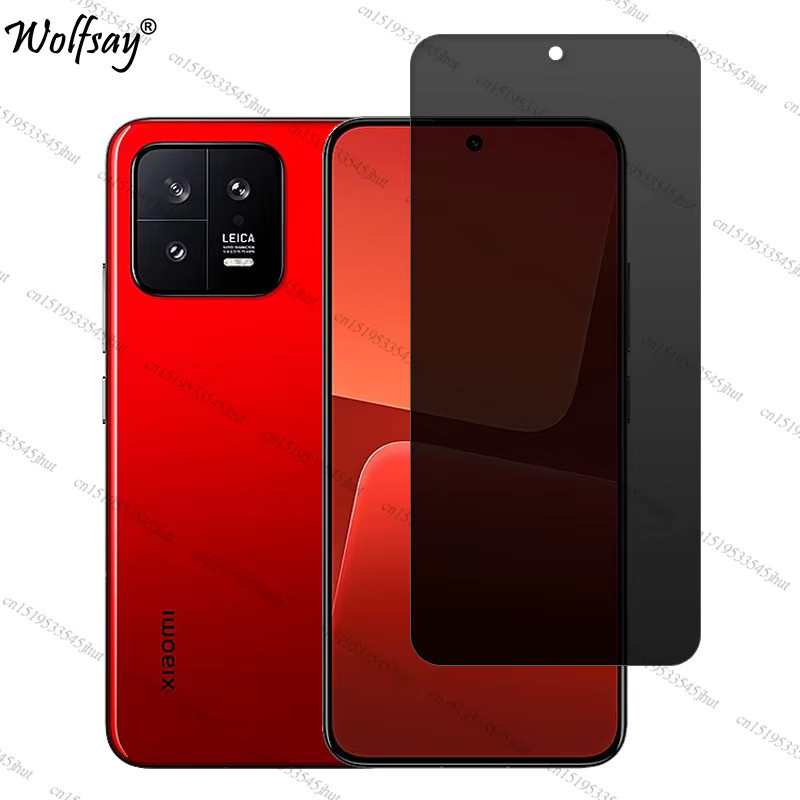 Xiaomi 13 Anti-Spy Displayschutzfolie aus gehärtetem Glas mit Kamera-Objektivschutz, 6,36 Zoll - Bild 1