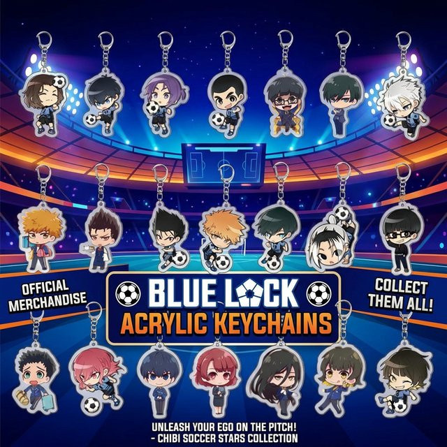 Bandai Blue Lock Schlüsselanhänger, Kiyoshi Jinichi Hachiroku Kiri Chihiro Kamakura National God Refining Accessoires, Hängende Ornamente - Bild 1