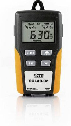 HT Instruments SOLAR-02 Multi-Datenlogger in Schwarz zur Messung von Temperatur (-20 bis 99,9°C) und Einstrahlungsleistung - Bild 1