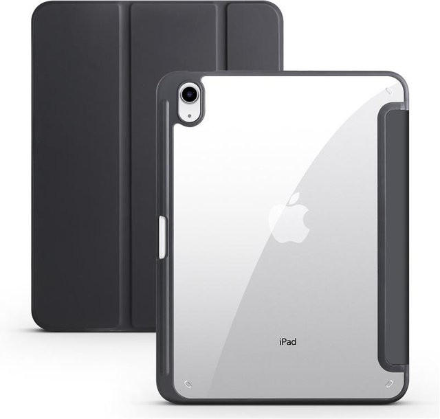 Schutzhülle für iPad 10. Generation 10,9 Zoll und iPad Air 5/6 mit klarer harter PC-Rückschale in Schwarz und Transparent von Market-5 - Bild 1