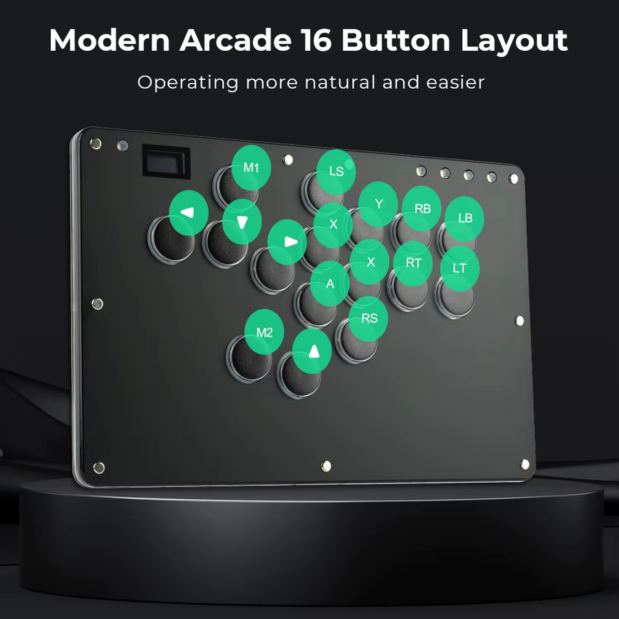 Haute42 T16 Stickloser Hitbox-Controller in Schwarz für PC, PS4, PS5 und Nintendo Switch - Bild 3