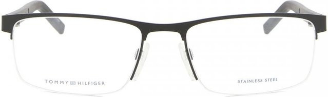 Tommy Hilfiger TH 1594 Korrektionsbrille, Halbrand, Rechteckig, Metall, Herren, Black/Grey - Bild 1