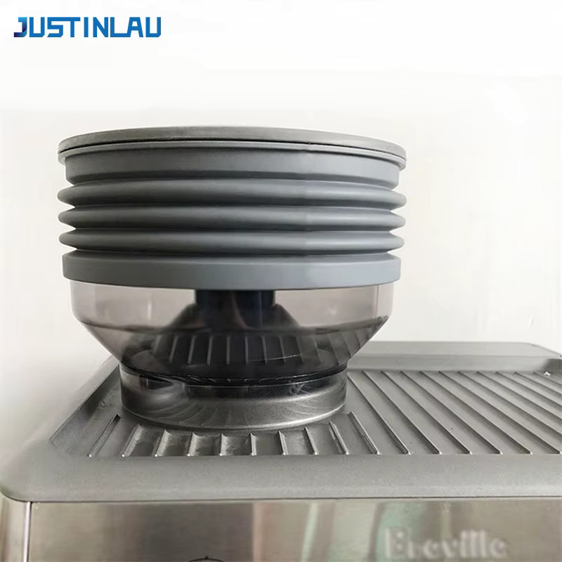 JUSTINLAU Single Dose Hopper mit Faltenbalgbehälter für Breville Sage 8-Serie Espressomaschinen Zubehör in Grau - Bild 2