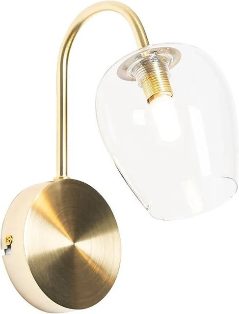 QAZQA Elien Klassische Wandlampe in Gold mit transparentem Glas - Bild 1