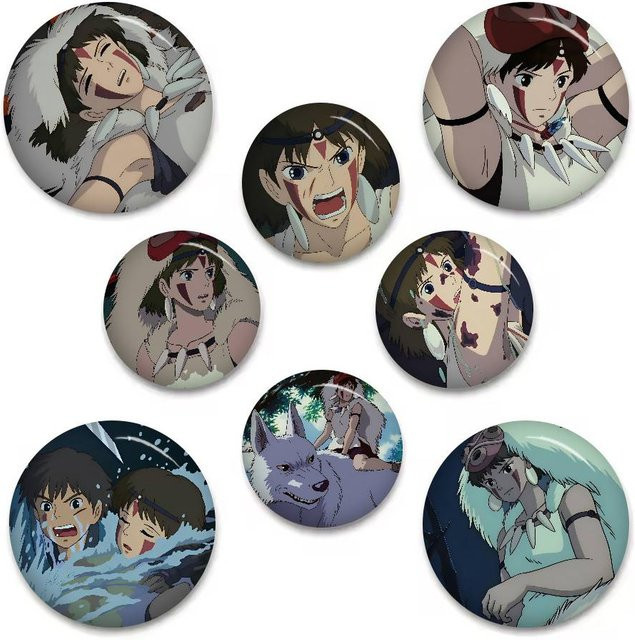 Mesuca Brosche, Anime, rund, Unisex - Bild 1
