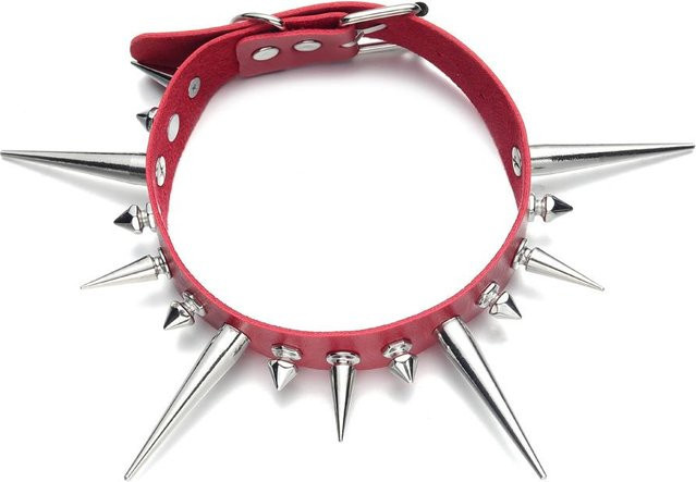 YIRAN Choker Halskette, Kunstleder, Nieten, Damen Herren - Bild 1