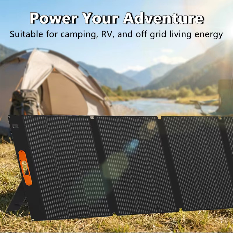CHUBAN Flexibles 420W Solarpanel Set, Monokristallines Solarladegerät in Schwarz, Wasserdicht für Camping und Kraftwerke - Bild 2