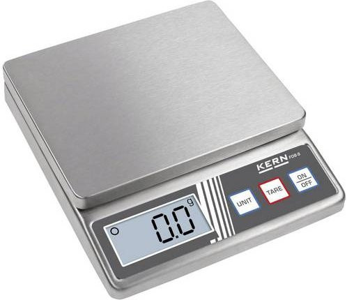 Kern FOB 500-1S Briefwaage in Silber mit einem Wägebereich von max. 0,5 kg und einer Ablesbarkeit von 0,1 g, batteriebetrieben - Bild 1