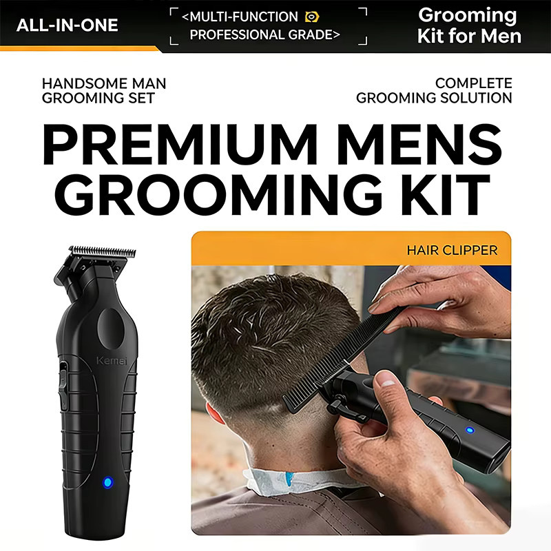 Kemei Haarschneidemaschine Elektrischer Trimmer, Herren, Schwarz - Bild 5