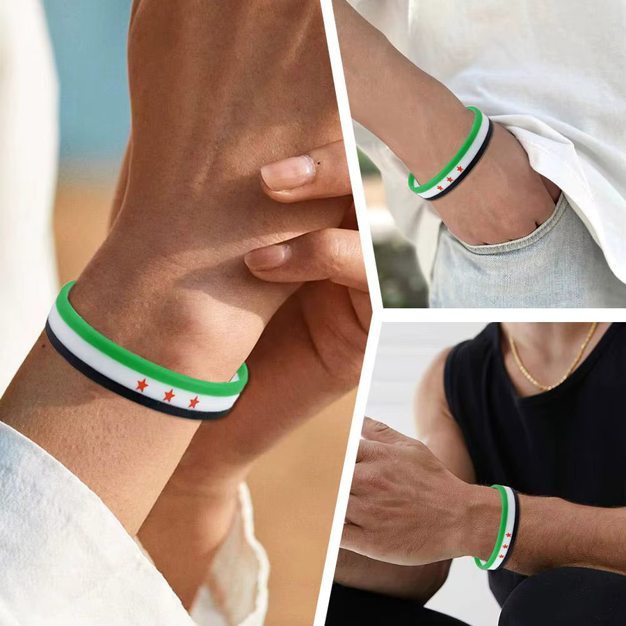 genenic Armband Silikon, Syrien Flagge, Bunt, Unisex - Bild 3