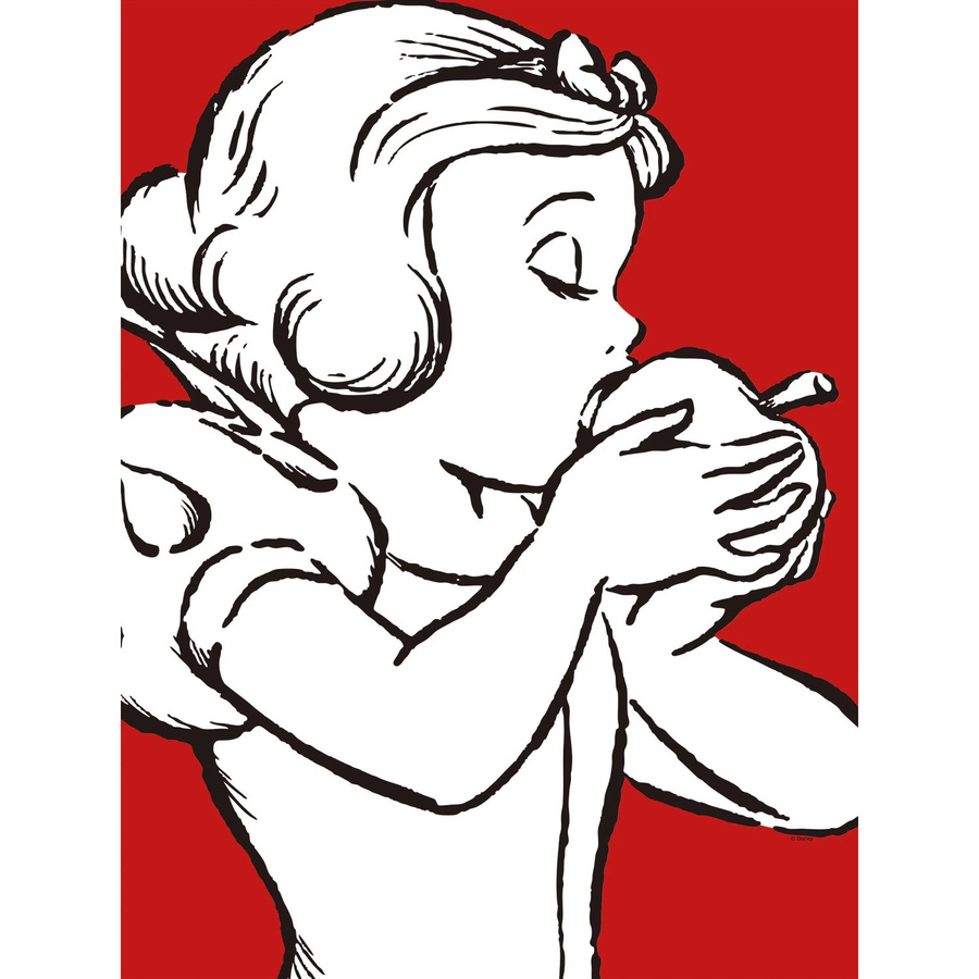 Komar Wandbild Snow White in Rot und Weiß, Poster aus Qualitätsvlies, Breite: 30 cm, Höhe: 40 cm - Bild 2