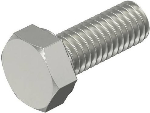OBO Bettermann Sechskantschraube DIN933 M6x16 aus Edelstahl, Silber, 100 Stück - Bild 1