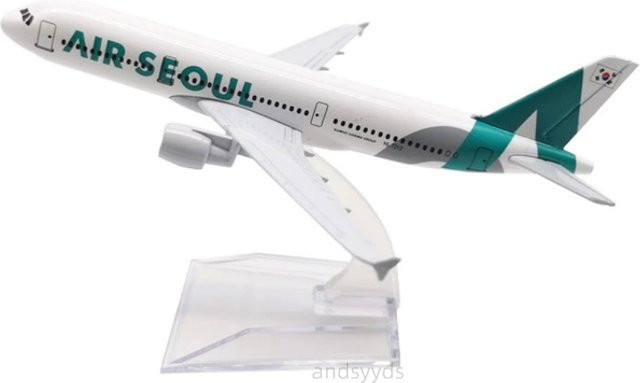 ZOCO Air Seoul Airways A320 Modellflugzeug, Metall, Maßstab 1:400 - Bild 1