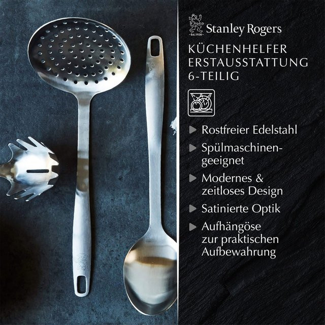 Stanley Rogers 6-teiliges Küchenhelfer-Set Satin in Silber aus Edelstahl - Bild 1