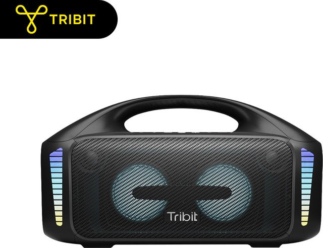 Tribit StormBox Blast Kabelloser Bluetooth-Lautsprecher mit 90 W Stereo-Sound, XBass LED-Lichtshow und IPX7 Wasserdichtigkeit in Schwarz - Bild 1