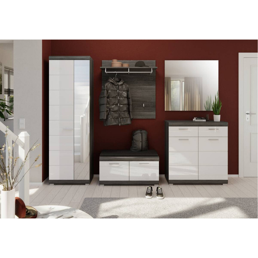 Sitzbank SCOUT von xonox.home in Rauchsilber und Weiß mit Hochglanz-Finish, B/H/T: 90 x 44 x 40 cm - Bild 2