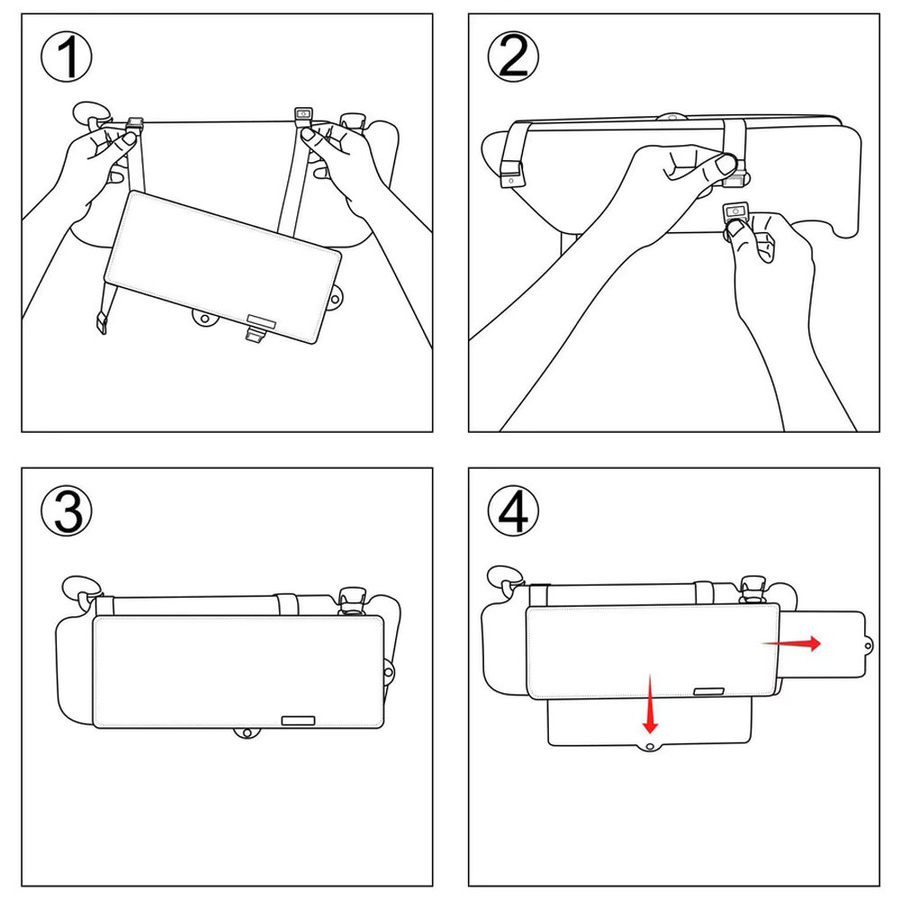 Auto Sonnenblende Extender von everso, Sonnenschutz Extension Board zur Blendreduzierung für die Windschutzscheibe, Schwarz - Bild 5