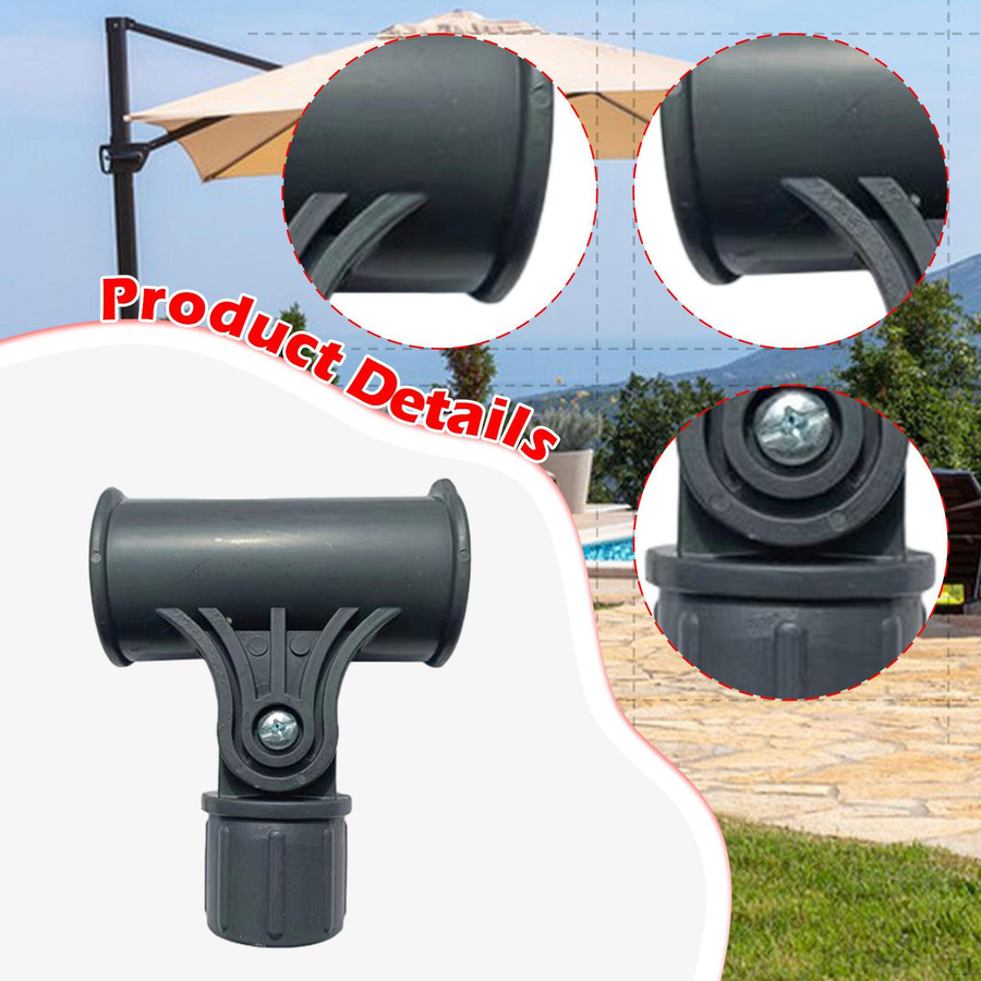 Dewdroop Verstellbarer Outdoor-Schirmständer Verbinder für Sonnenschirme in Grau aus ABS-Kunststoff - Bild 3