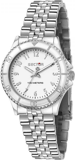 Sector Armbanduhr, Quarz, Edelstahl, 32 mm, Damen, Weiß - Bild 1