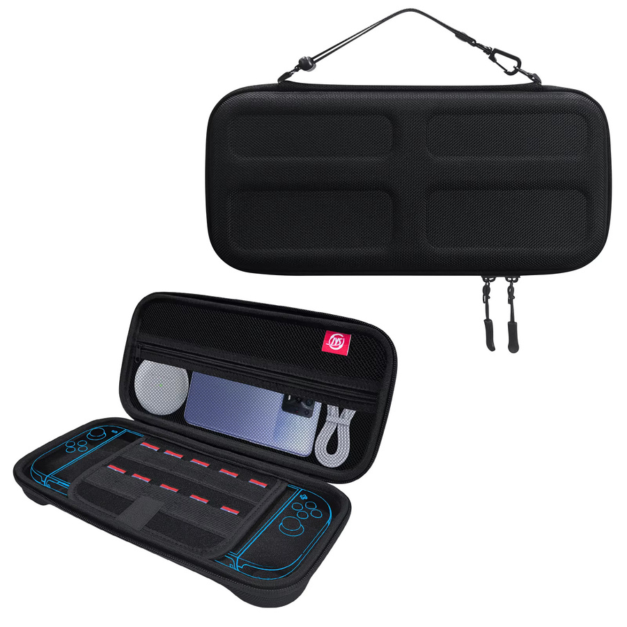 Chimoor Hartschalen-EVA-Schutzhülle für Nintendo Switch 2 in Schwarz mit 12 Spielkartenfächern - Bild 5