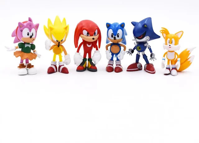 Sega Sonic Figuren, 6-teiliges Set, Bunt / Mehrfarbig - Bild 1