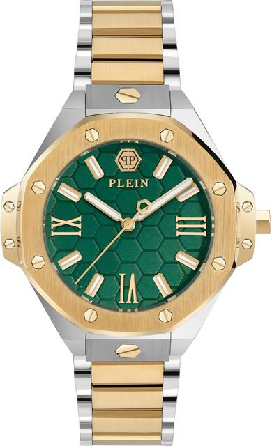 Philipp Plein Damenuhr, Quarz, Edelstahl, Grün, 39 mm, 5 ATM - Bild 1