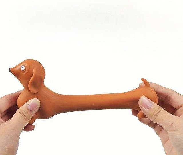 BC Pet Supplies Hund Stretchy Dackel Quetschspielzeug, brown - Bild 1