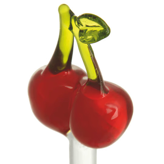 Marmeladenlöffel Kirsche aus Glas von Farbglashütte Lauscha in Rot und Transparent - Bild 2