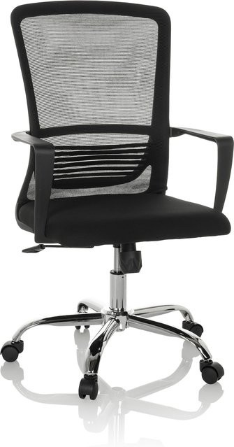 hjh OFFICE Home Office Bürostuhl STAR-TEC S in Schwarz mit Stoff und Netzstoff sowie Armlehnen - Bild 1