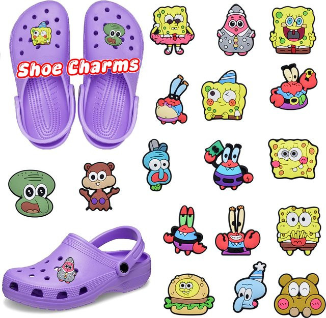 Potdemiel SpongeBob Schwammkopf Schuhanhänger für Clogs - Bild 1
